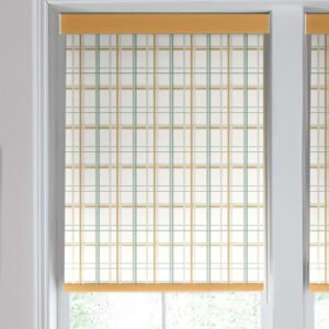Laura Ashley Burford Check Translucent Made to Measure Roller Blind Ochre
