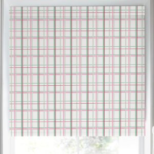 Laura Ashley Burford Check Translucent Made to Measure Roller Blind Rose