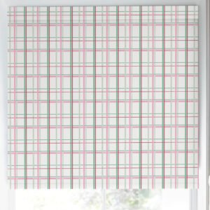 Laura Ashley Burford Check Made to Measure Blackout Roller Blind Rose