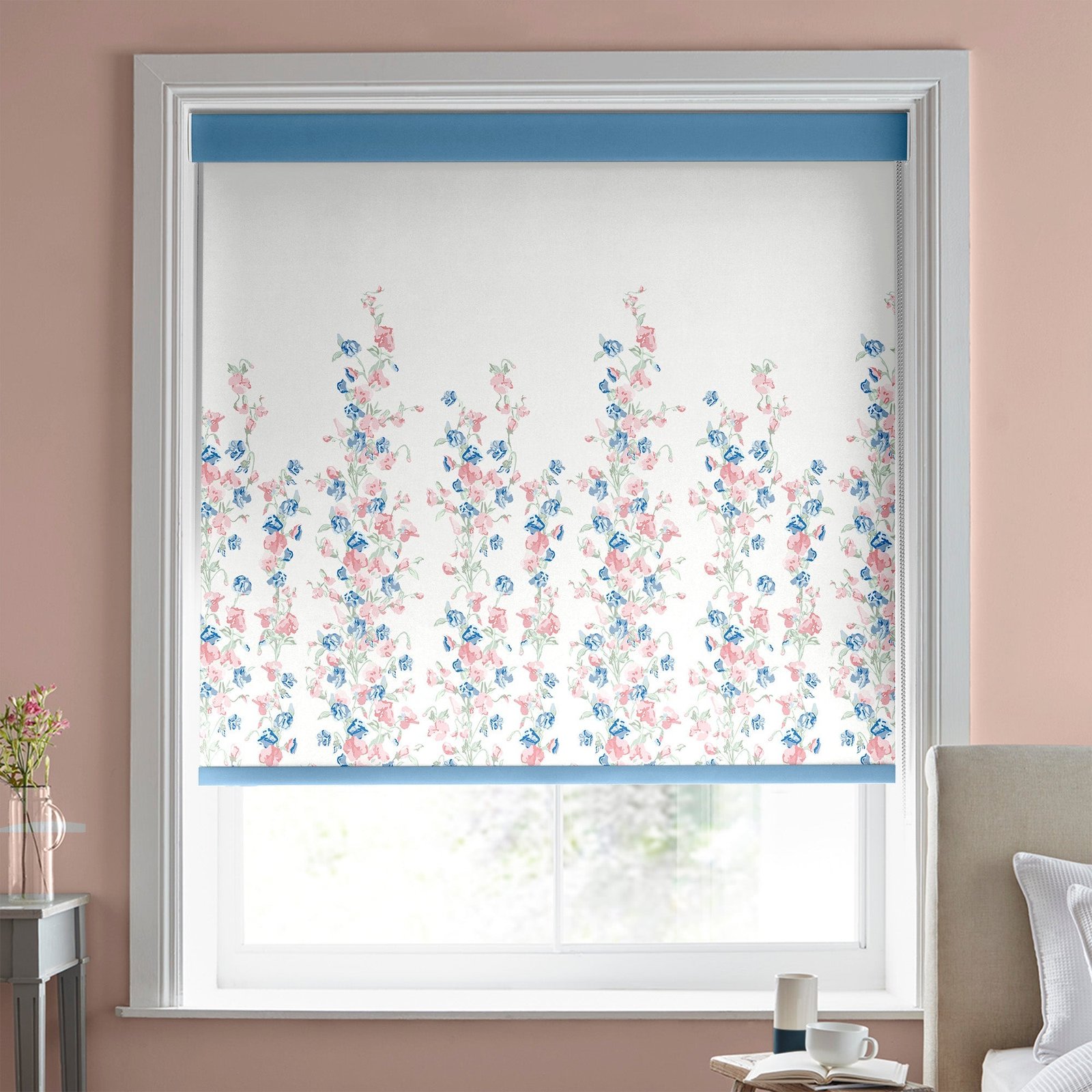 Laura Ashley Charlotte Translucent Made to Measure Roller Blind Pink - Image 3