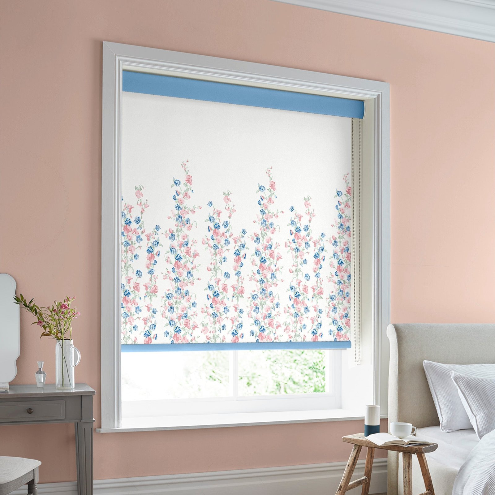 Laura Ashley Charlotte Translucent Made to Measure Roller Blind Pink - Image 2