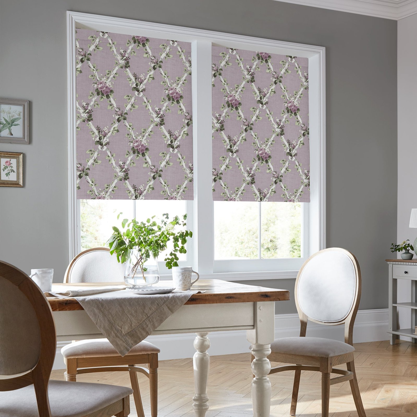 Laura Ashley Elwyn Made to Measure Blackout Roller Blind Grape - Image 2