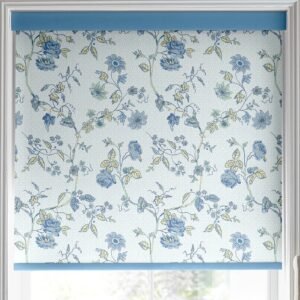 Laura Ashley Rambling Rector Translucent Made to Measure Roller Blind Blue Sky