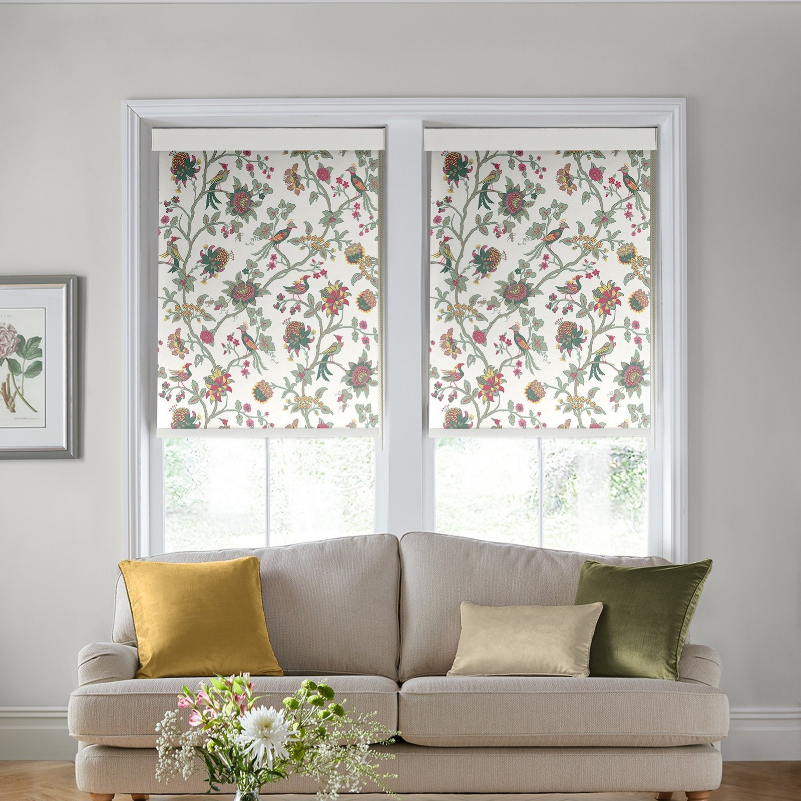 Laura Ashley Emperor Translucent Made to Measure Roller Blind Peony - Image 3