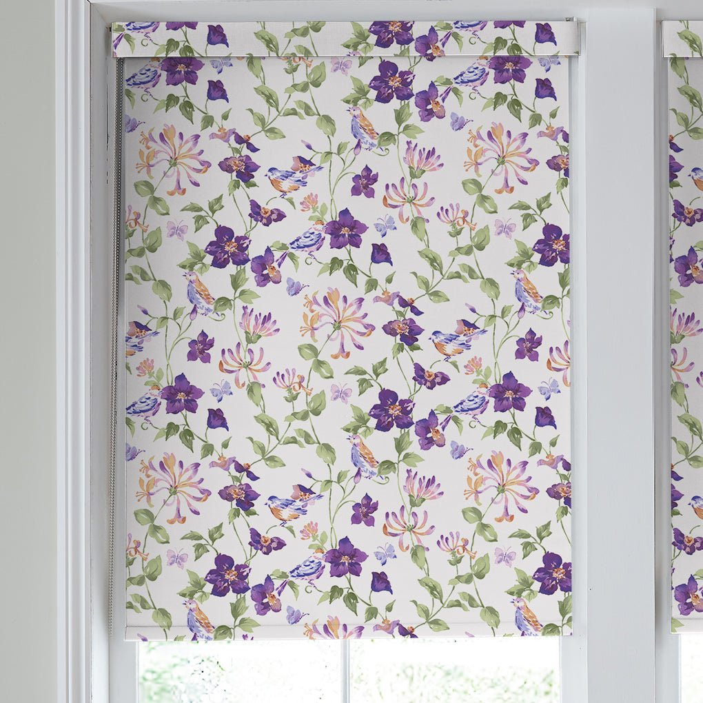 Laura Ashley Elmswell Made to Measure Blackout Roller Blind Violet