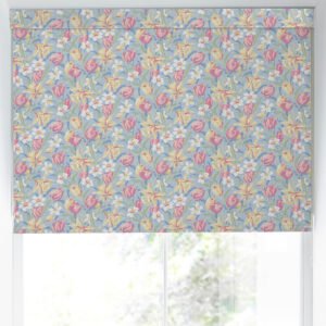 Laura Ashley Tulips Made to Measure Blackout Roller Blind China Blue