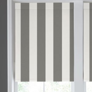 Laura Ashley Lille Stripe Translucent Made to Measure Roller Blind Steel