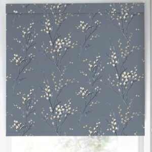 Laura Ashley Pussy Willow Made to Measure Blackout Roller Blind Dark Seaspray