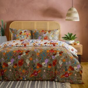 La Vida Festive Reversible Duvet Cover Bedding Set Multi