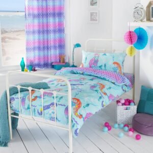 Little Furn Mermaid Junior Childrens Bedding Blue Purple