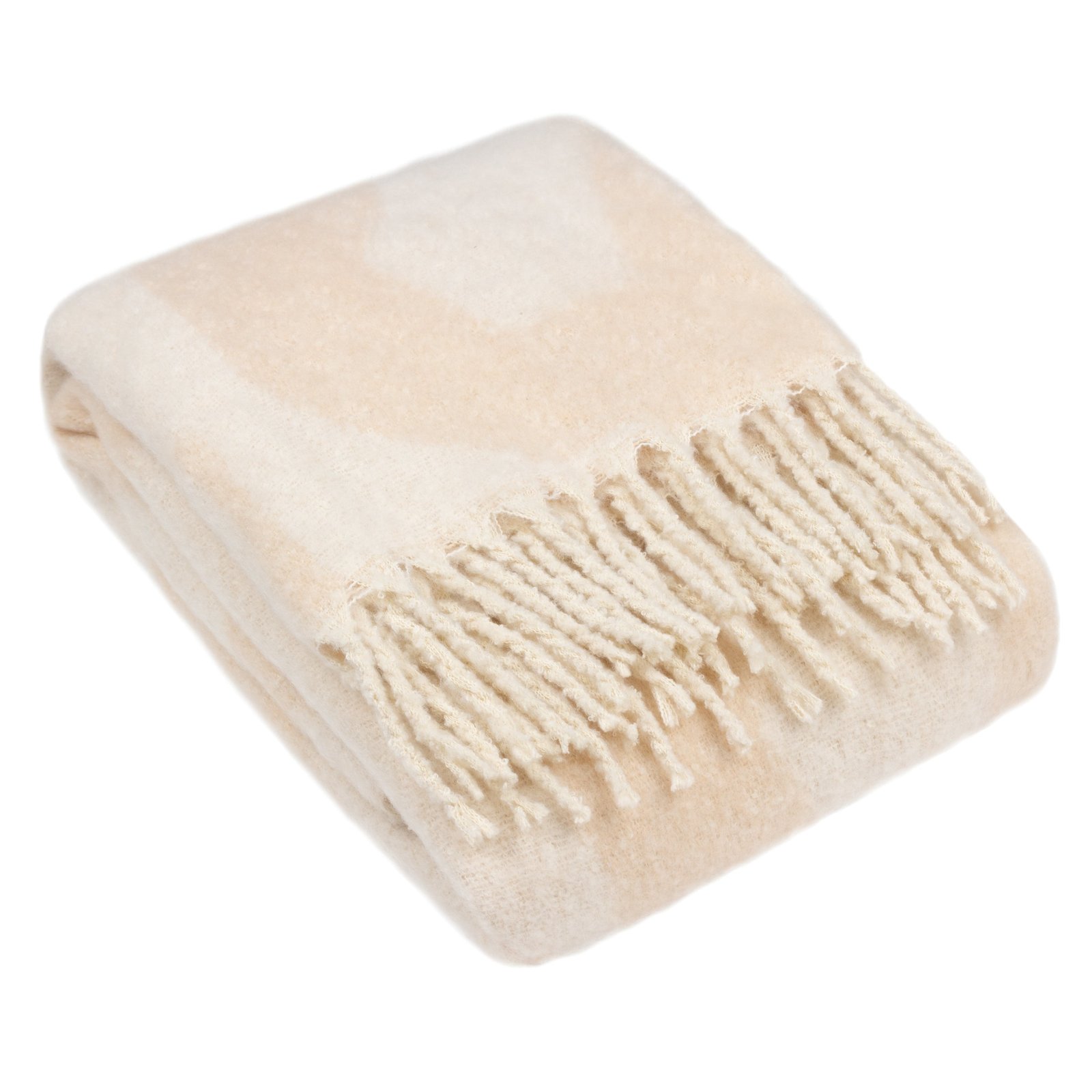 Meta Jacquard Tasselled 130cm x 180cm Throw Marshmallow - Image 2