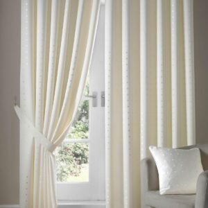Madison Lined Ready Made Eyelet Curtains Cream