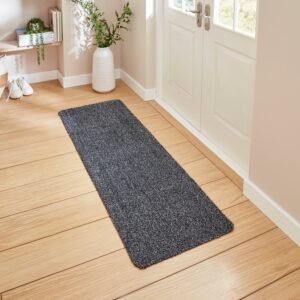 Maxi Washable Runner Mat Black White