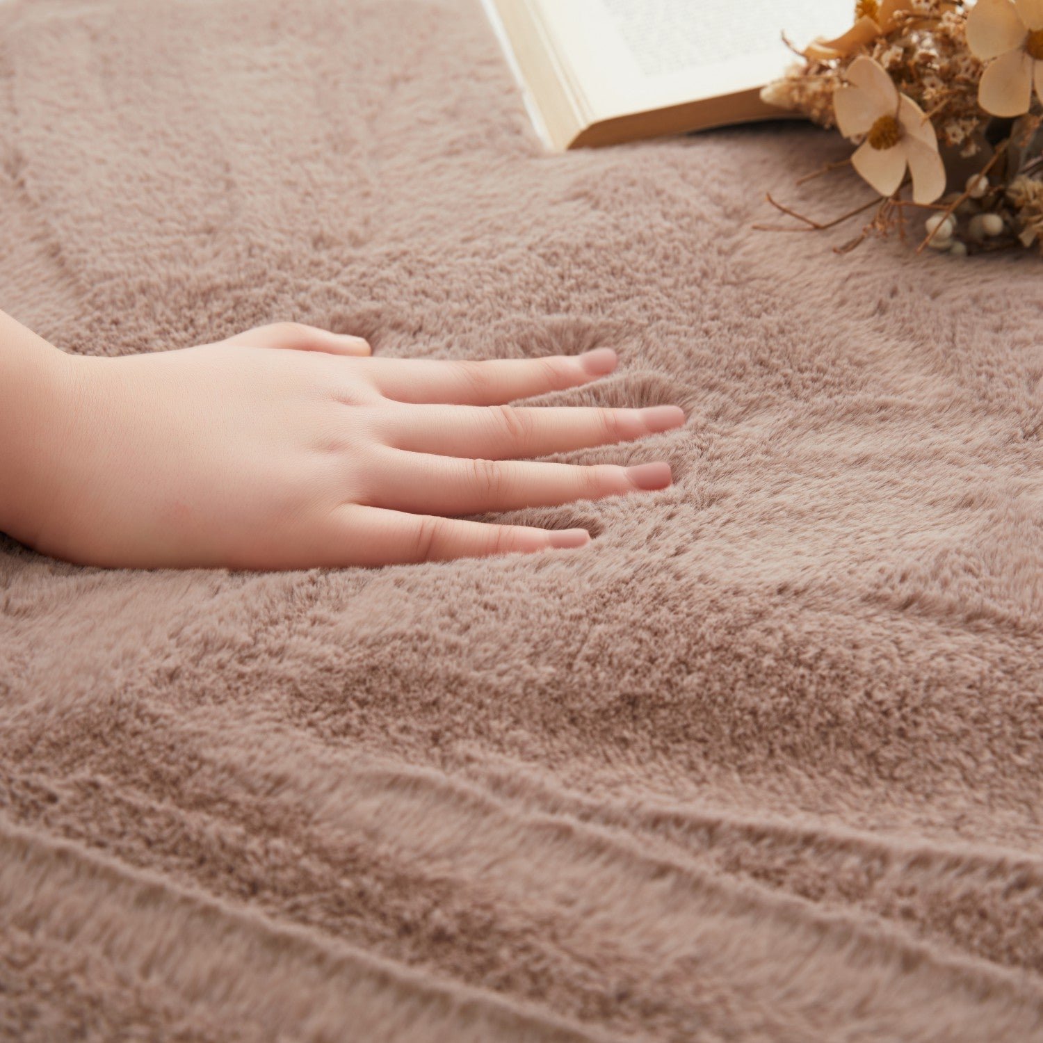 Mink Faux Rabbit Fur Rug - Image 4