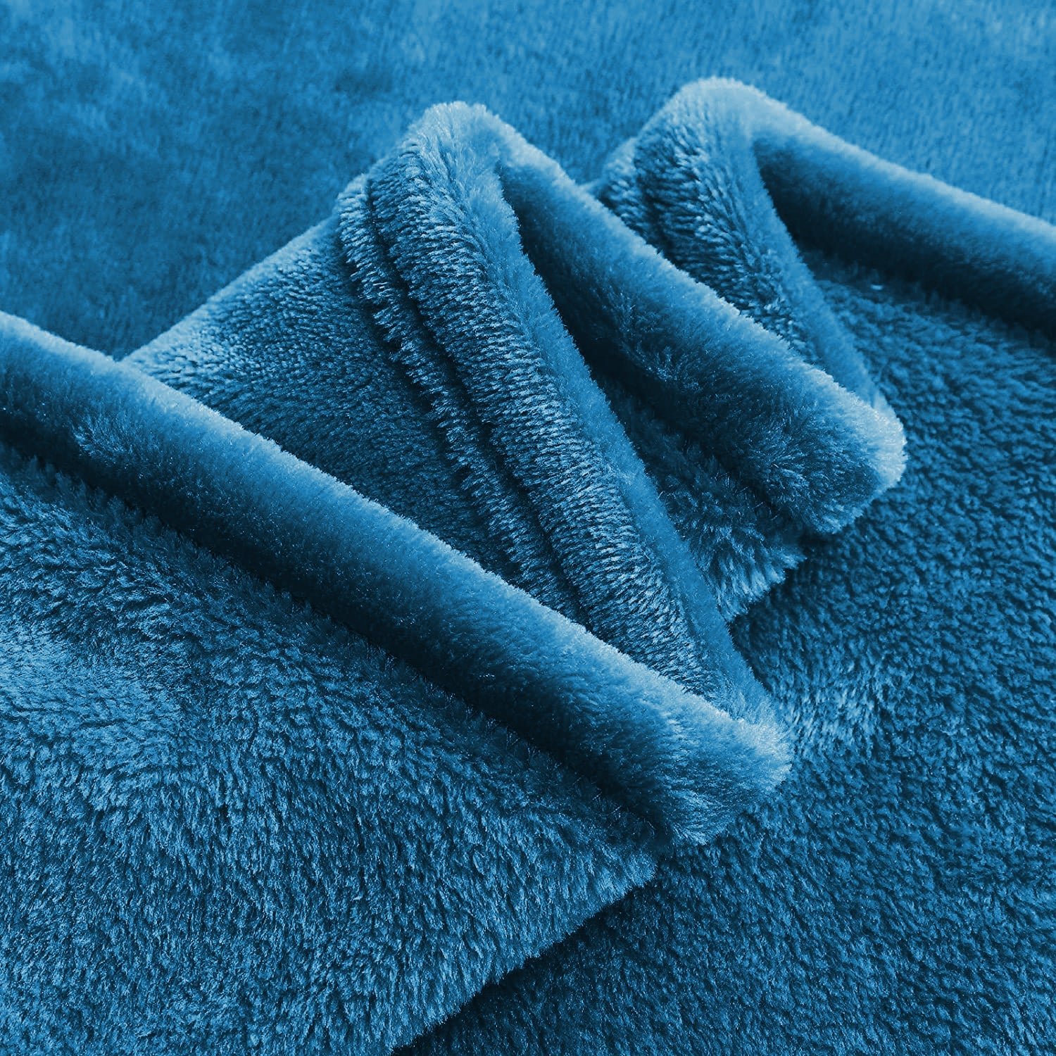 Teal Fleece Blanket Throw - Image 3