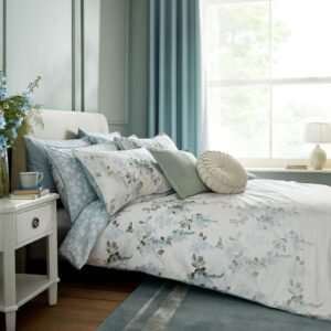 Laura Ashley Mirabelle Duvet Cover Bedding Set Pale Seaspray