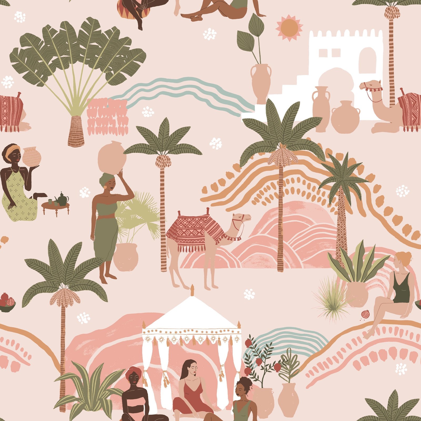 Furn Nalani Abstract Duvet Cover Bedding Set Sand - Image 2