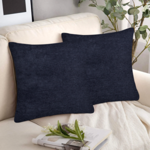 Velvet Corduroy Navy Cushion Covers