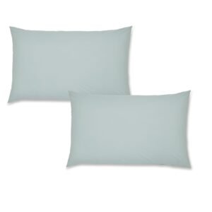 Catherine Lansfield Easy Iron Percale Weave Pillowcase Duck Egg
