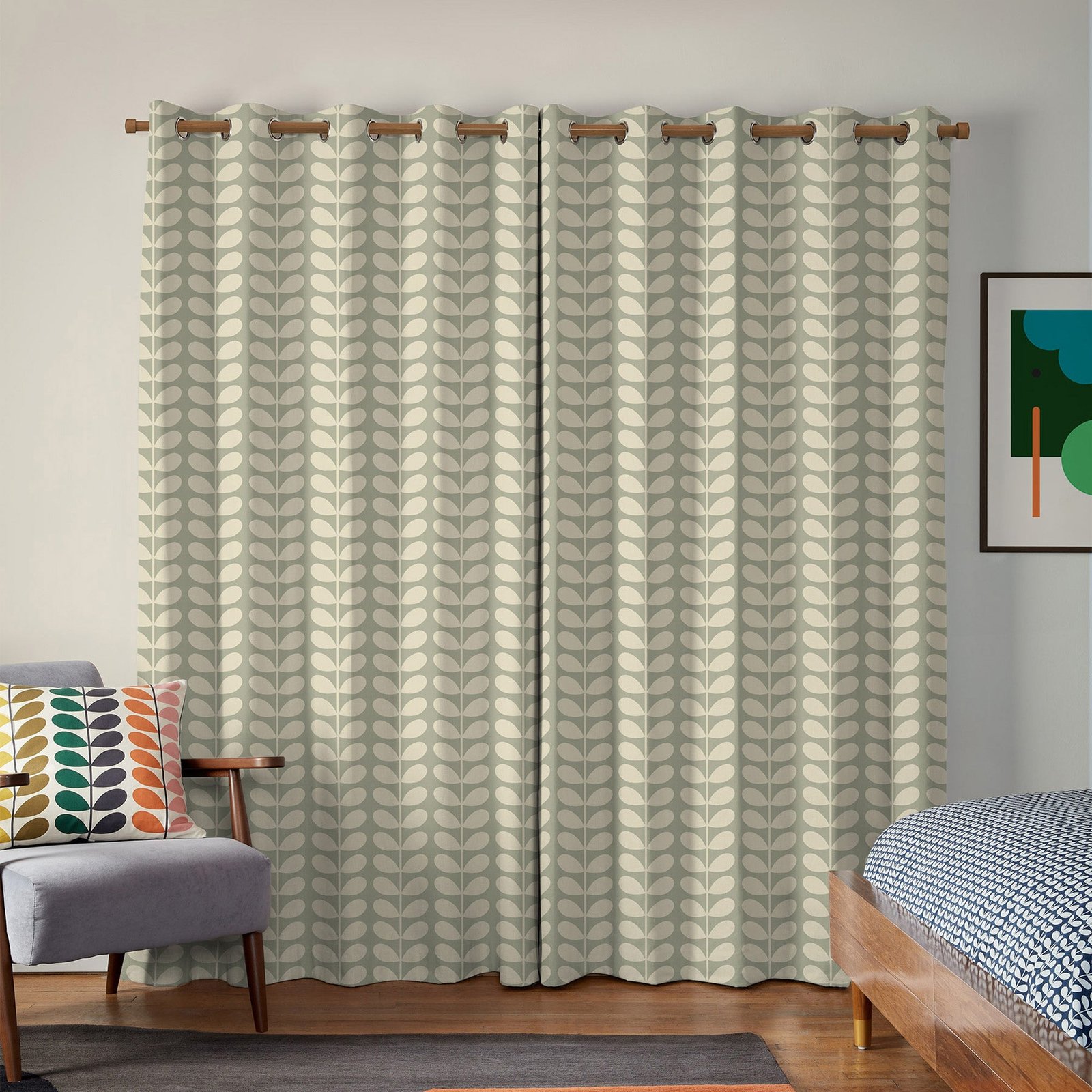 Orla Kiely Solid Stem Made to Measure Curtain Pebble - Image 2