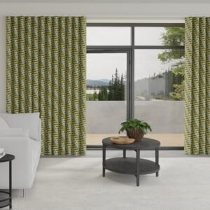 Orla Kiely Dog Show Made to Measure Wave Curtain + FREE Track Seagrass