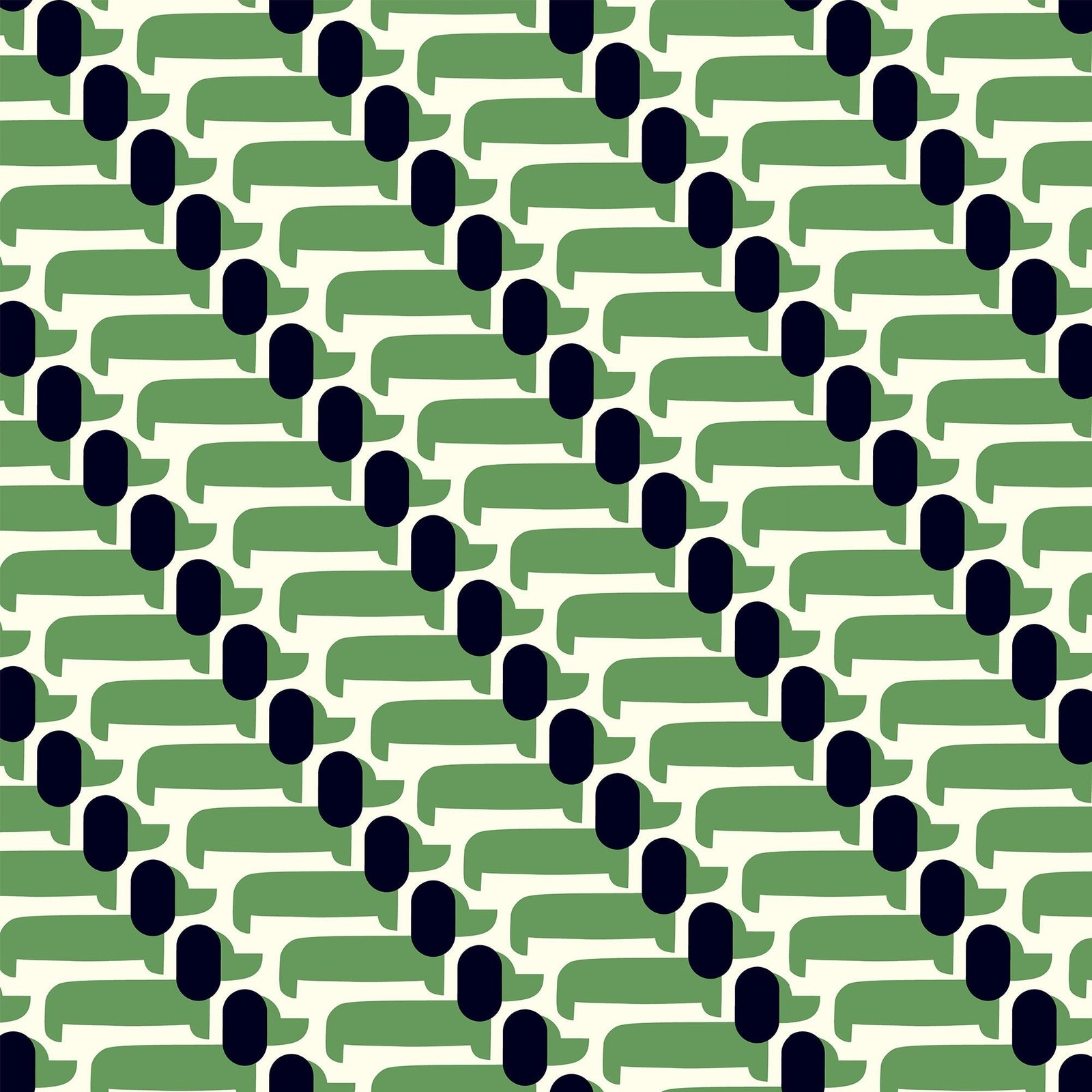 Orla Kiely Dog Show Made to Measure Curtain Green - Image 3