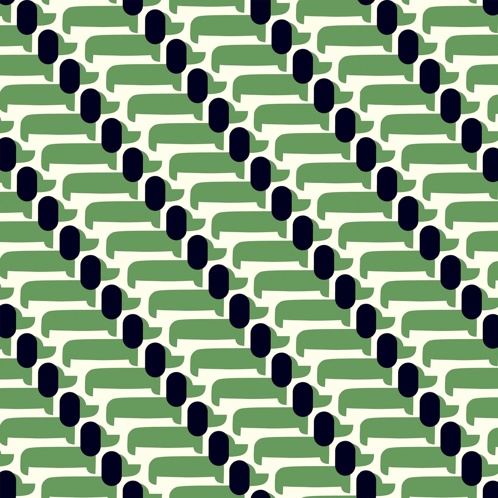 Orla Kiely Dog Show Made to Measure Curtain Green - Image 4