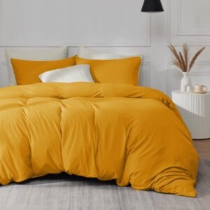 Ochre Bedding With Matching Pillowcase Pair