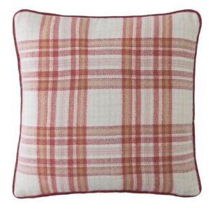 Laura Ashley Padbury Check 45cm x 45cm Filled Cushion Russet