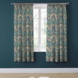 Dreams & Drapes Palais Ready Made Pencil Pleat Curtains Teal
