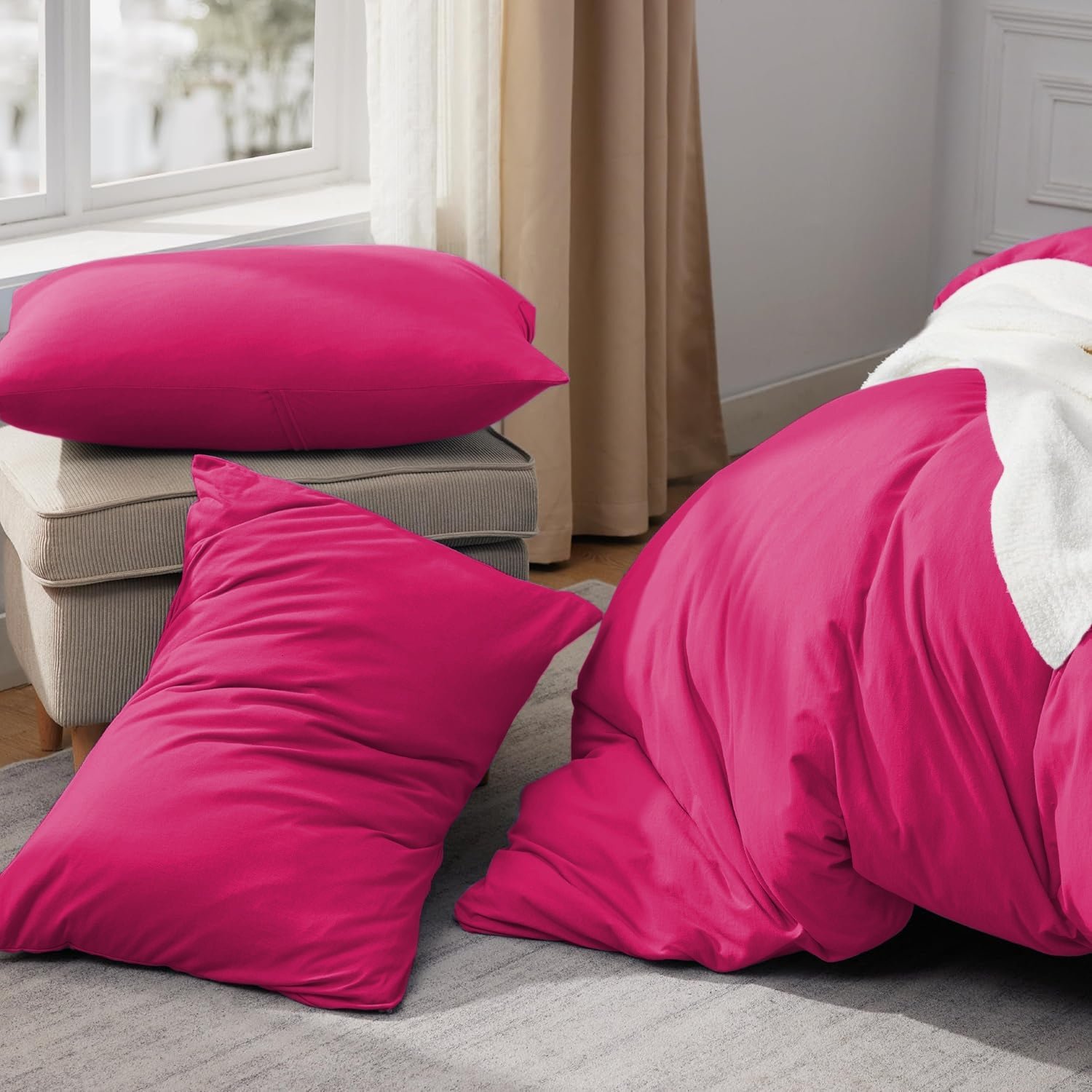 Pink Duvet Cover & Pillowcase Set - Image 4
