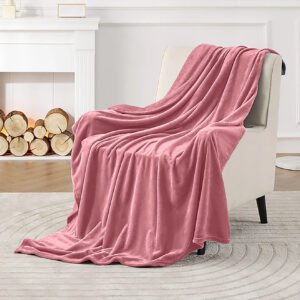 Pink Fleece Blanket Throw