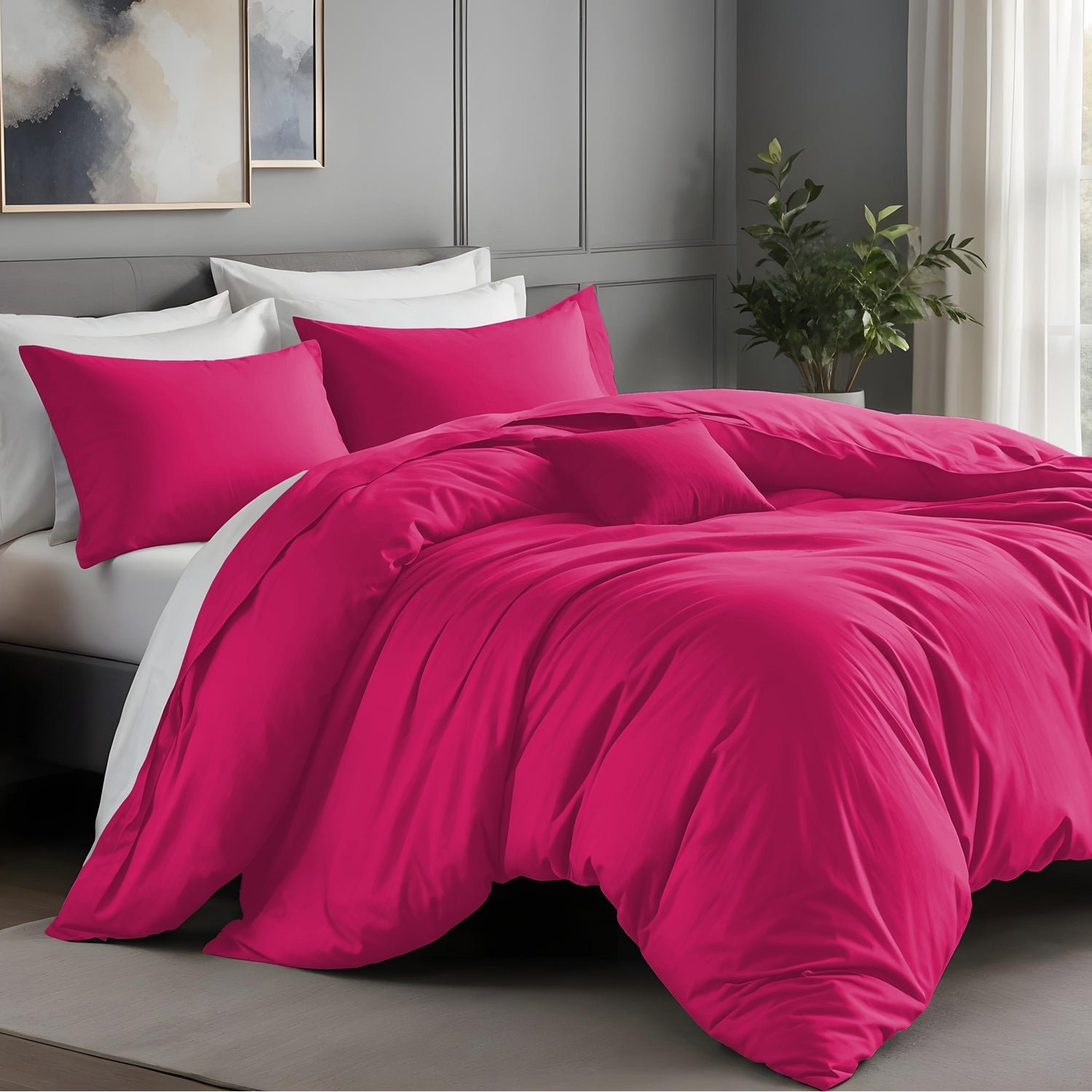 Pink Duvet Cover & Pillowcase Set - Image 3