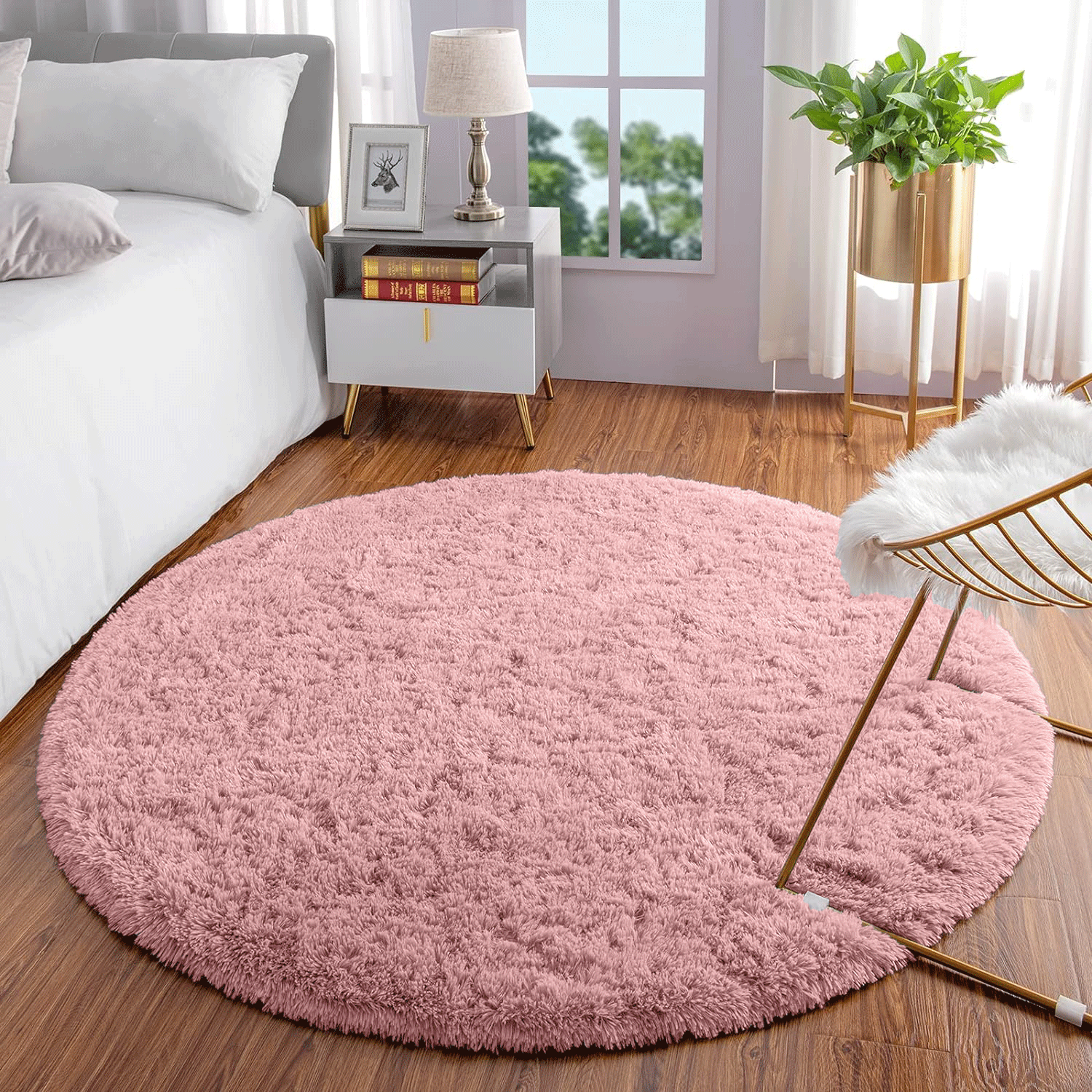 Round Rugs Deep Pile Fluffy Circle Shaggy Rug - Image 7
