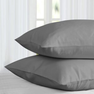 Grey Pillowcases Plain Dye Pair