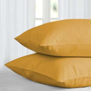 Ochre Pillowcases Plain Dye Pair