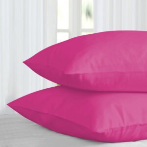 Pink Pillowcases Plain Dye Pair