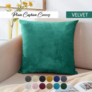 Plain Velvet Cushion Covers 45×45 & Filled Cushion