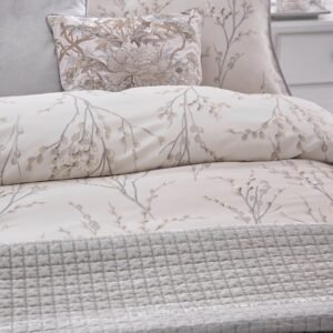Laura Ashley Pussy Willow Pillowcase Housewife Dove Grey