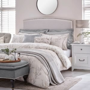 Laura Ashley Pussy Willow Duvet Cover Bedding Set Dove Grey