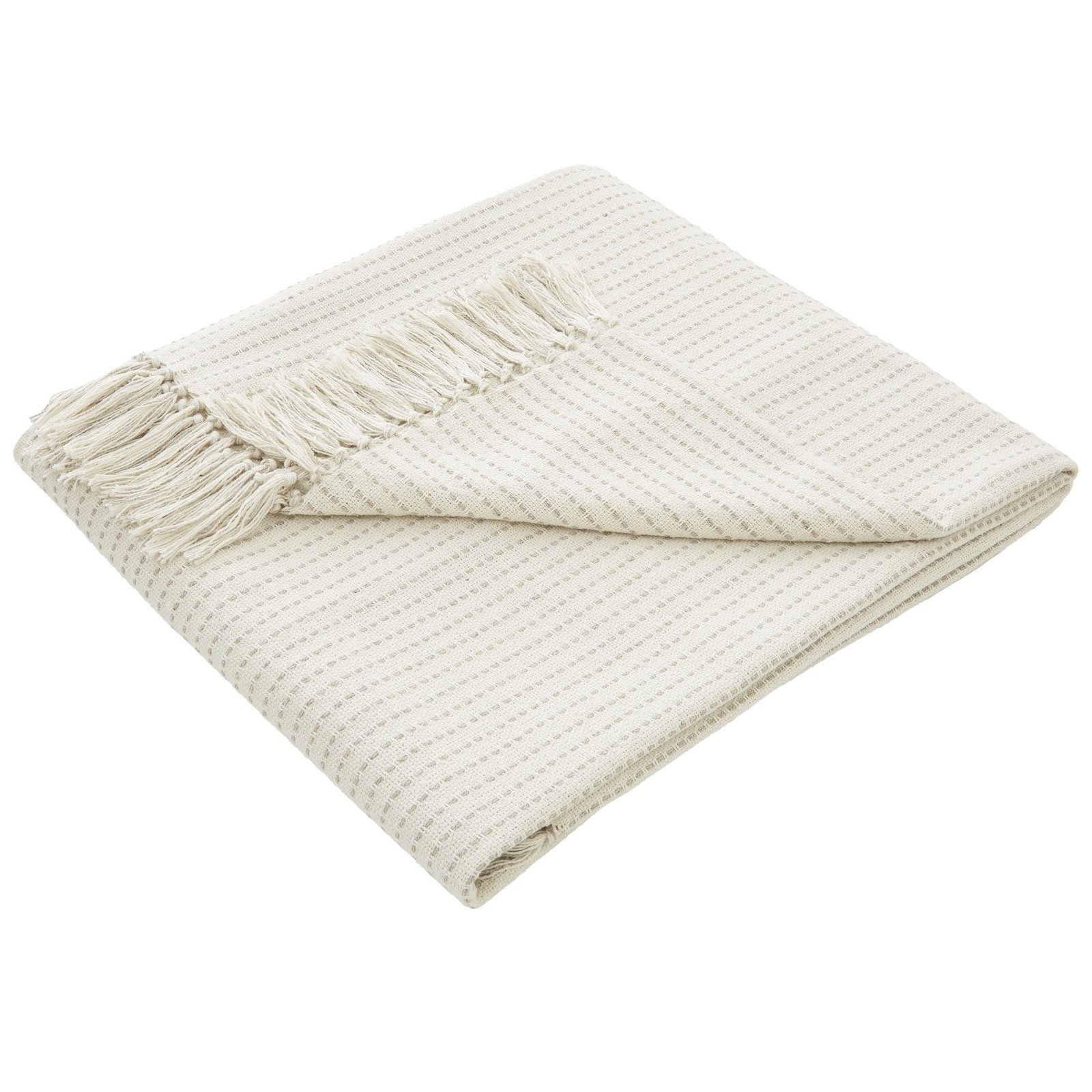 Drift Quinn Cotton 130cmx180cm Throw Cream - Image 2