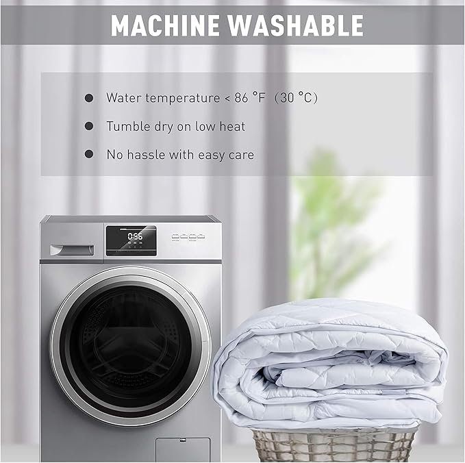 Quilted Fitted Mattress Protector Bedding Mattress Cover Topper Protection Extra Deep Stretches 35Cm - Image 5