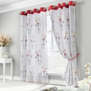 Springfield Lined Voile Ready Made Eyelet Curtains White