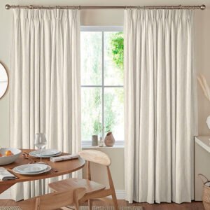 Grace Jacquard Sprig Made To Measure Curtains Snow