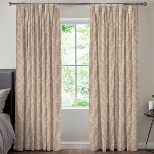 Grace Jacquard Sprig Made To Measure Curtains Rose