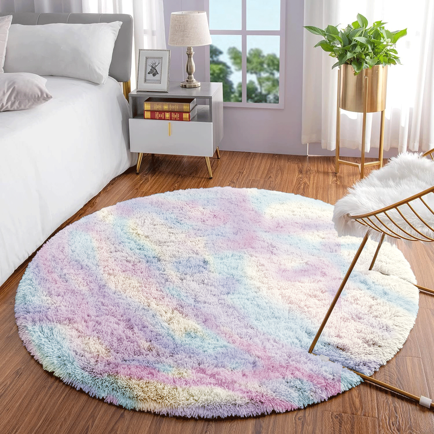 Round Rugs Deep Pile Fluffy Circle Shaggy Rug - Image 8