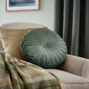 Laura Ashley Rosanna 35cm x 14cm Round Filled Cushion Fern