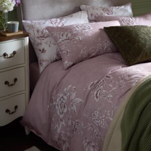 Laura Ashley Rowsham Garden Pillowcase Housewife Dark Blush