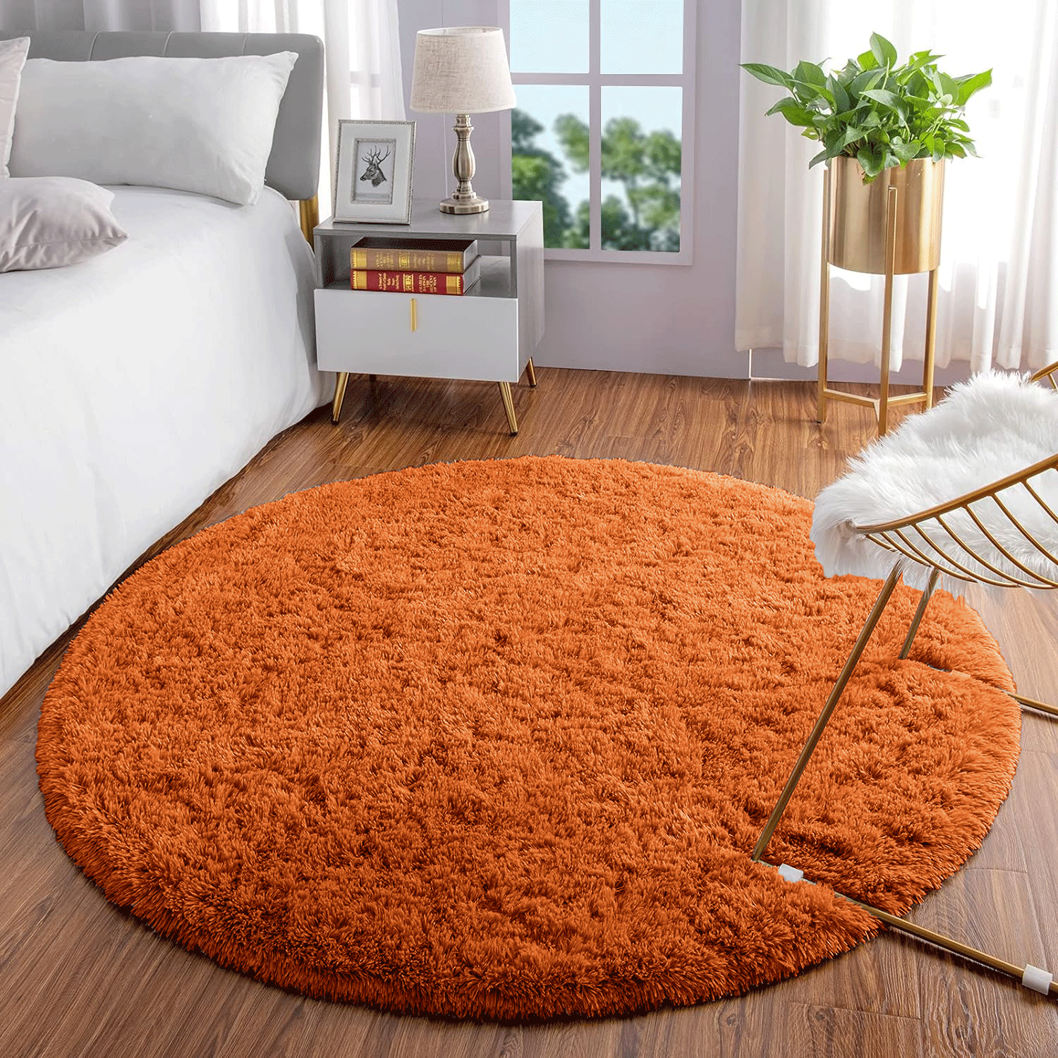 Round Rugs Deep Pile Fluffy Circle Shaggy Rug - Image 9