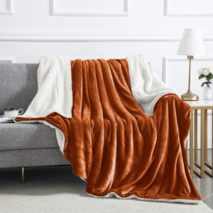 Rust Sherpa Blanket